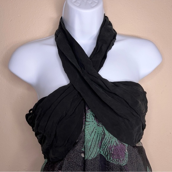 New XS Objects Without Meaning Dress Halter Style  Boho Sleeveless Layered - Picture 12 of 15